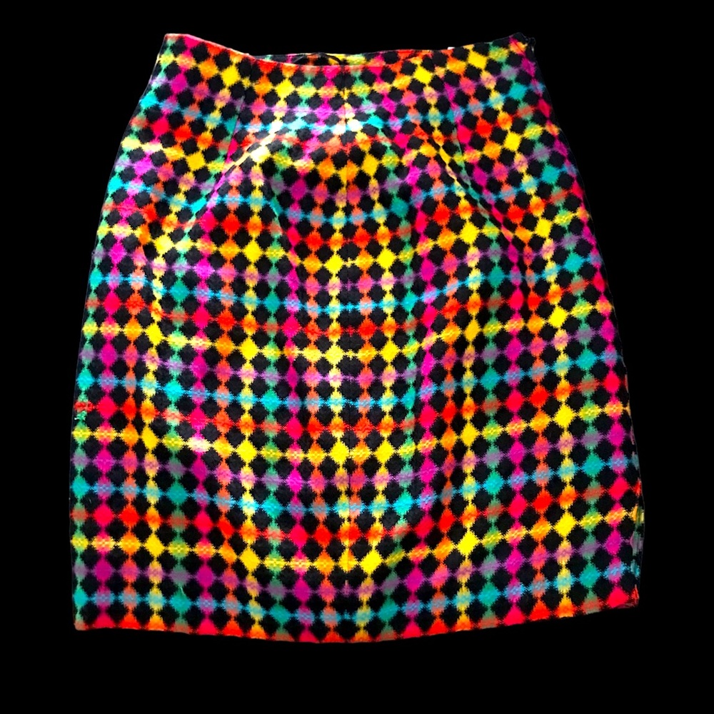 Rad Vintage Simon Chang print skirt. EUC